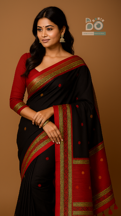 🌺 লাল-কালোর সমাহারে আভিজাত্যের অনন্য ছোঁয়া 🌺